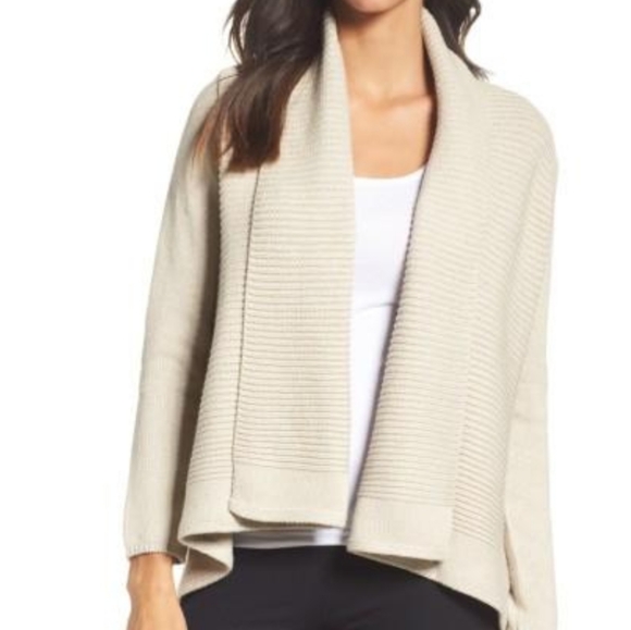 UGG Sweaters - UGG Shawl Collar Ribbed Cardigan Cream Heather